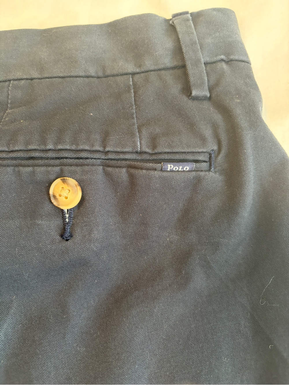 Polo Ralph Lauren Stretch Straight Fit Chino Pants Mens 36x32 Navy Flat Front Z2 - Picture 5 of 10